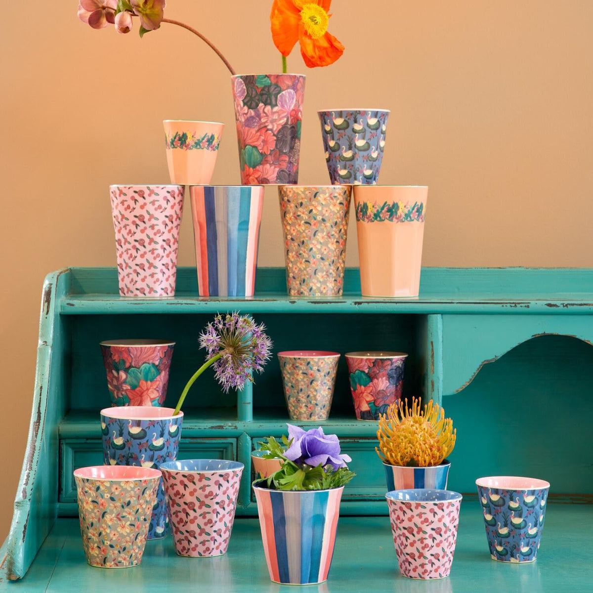 Melamin Tasse "A Rose is A Rose" - 250 ml (Bunt)