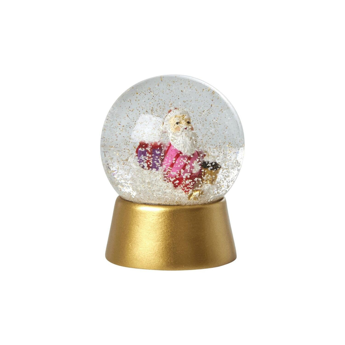 Schneekugel "Xmas Santa" - 11,5x14,5 cm (Gold)
