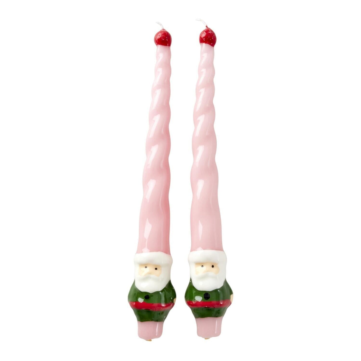 Kerzen "Santa" im 2er-Set - 26,9 cm (Rosa)