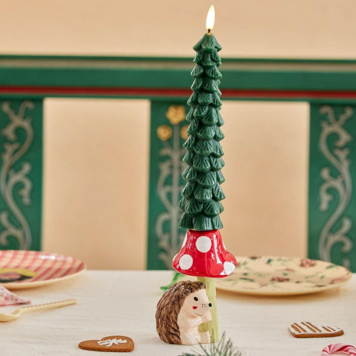 LED Kerze "Xmas Tree" im 2er-Set (Grün)