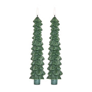 LED Kerze "Xmas Tree" im 2er-Set (Grün)