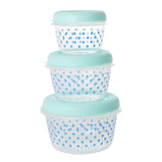 Aufbewahrungsboxen "Dots" im 3er-Set - 18,5x12 cm (Mint)