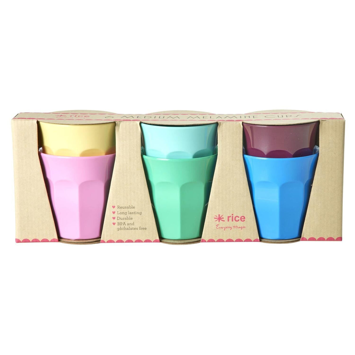 Melamin Becher "Show Your Colors " im 6er-Set - M (Bunt)