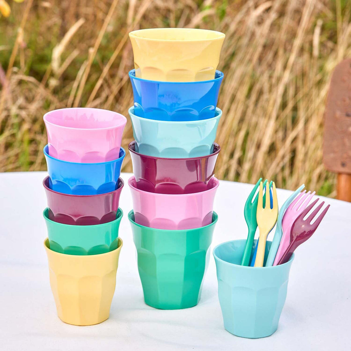 Melamin Becher "Show Your Colors " im 6er-Set - M (Bunt)
