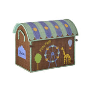 Spielzeugkiste "Raffia - Fun Fair" - S (Blau)