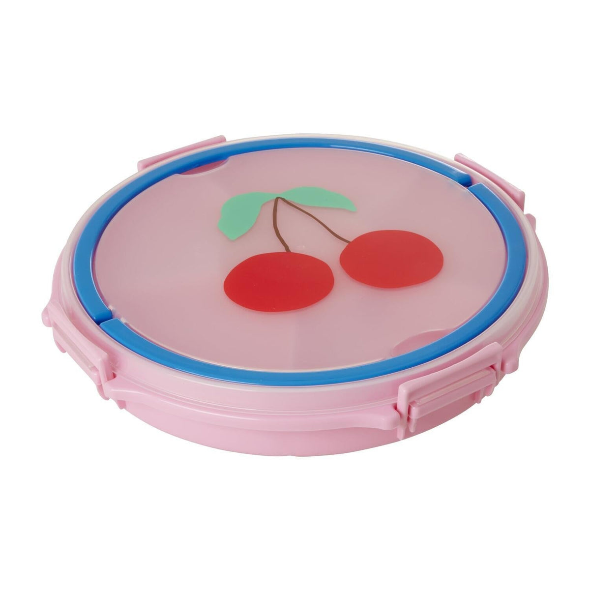 Servierttablett rund mit Deckel & Fächern - 32 cm (Pink)