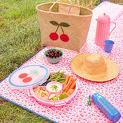 Tasche "Raffia - Big Cherry" - L (Natur)