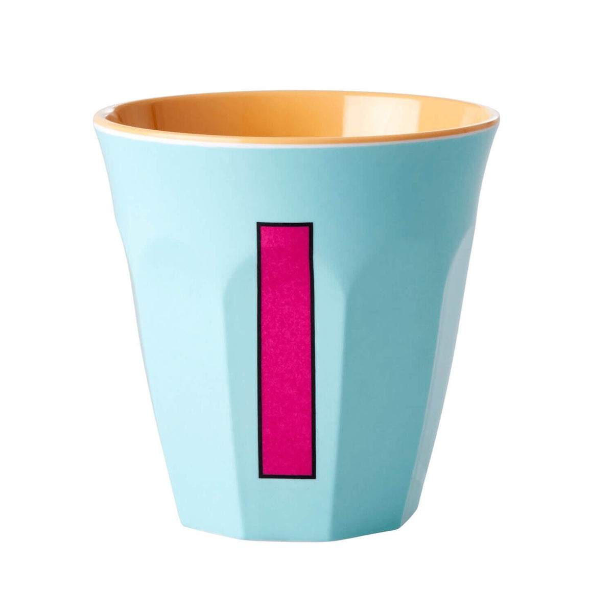 Melamin Becher "Buchstabe I" - Medium (Mintblau)