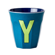 Melamin Becher "Buchstabe Y" - Medium (Smaragdgrün)