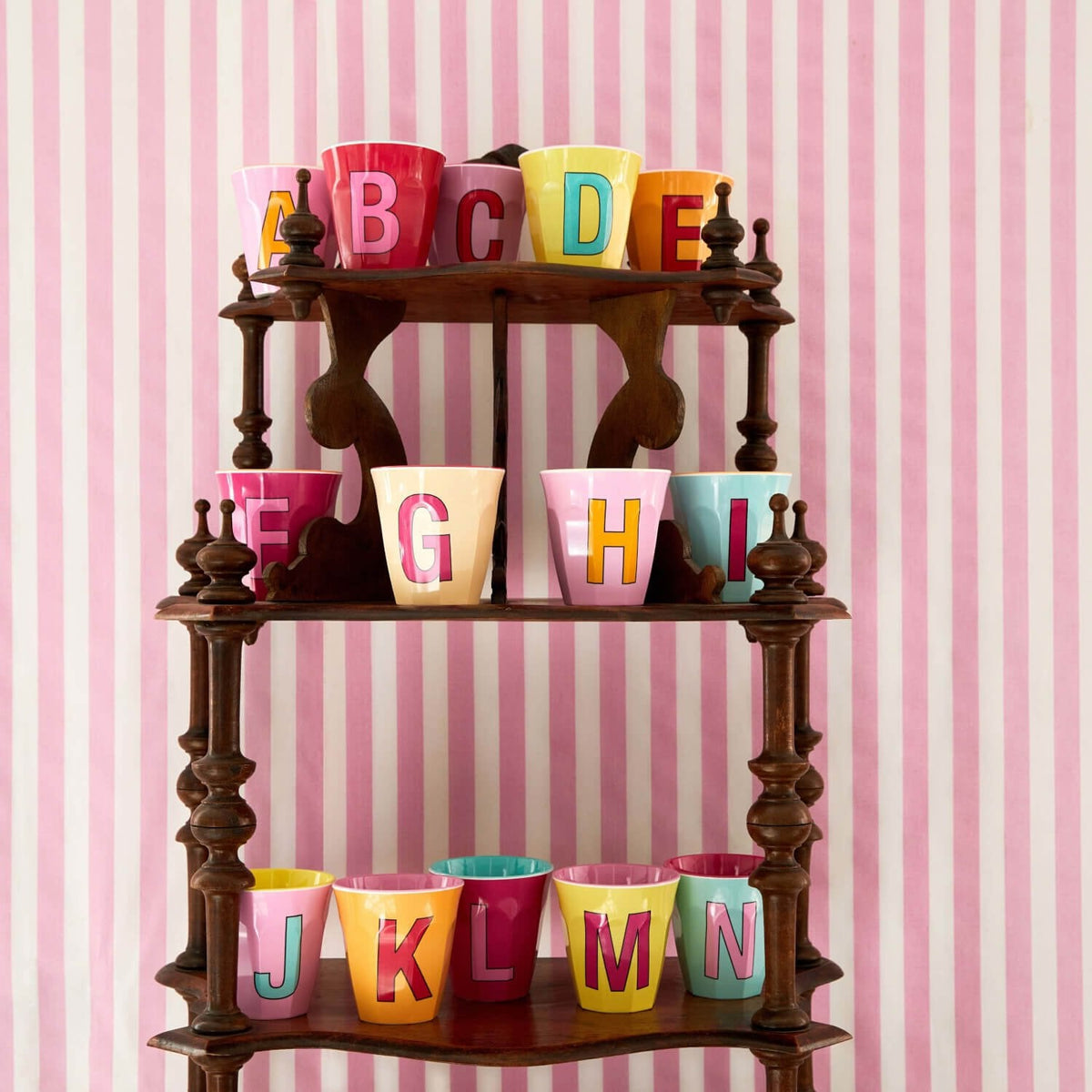 Melamin Becher "Buchstabe D" - Medium (Hellgelb)