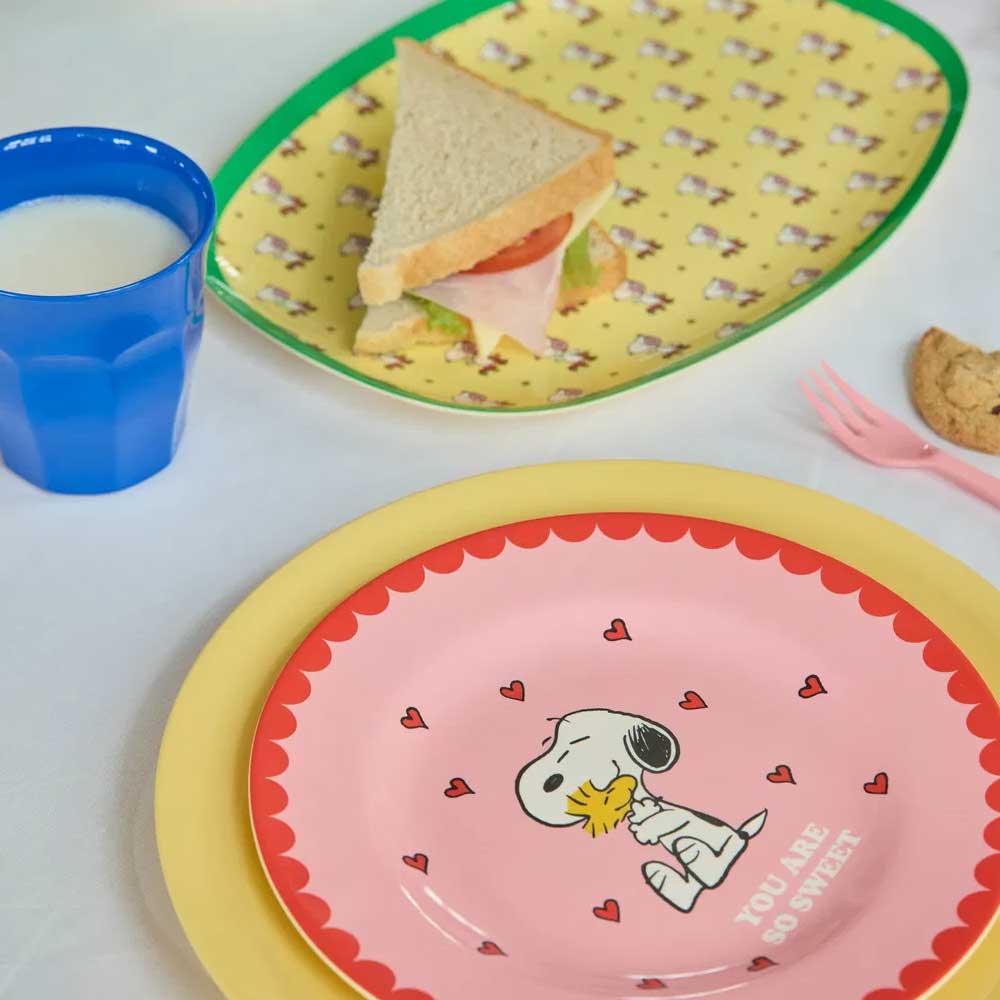 Melamin Dessertteller "Snoopy" - 20 cm (Pink)