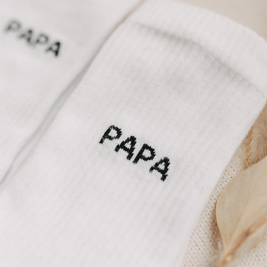 Socken "Papa" (Weiß)