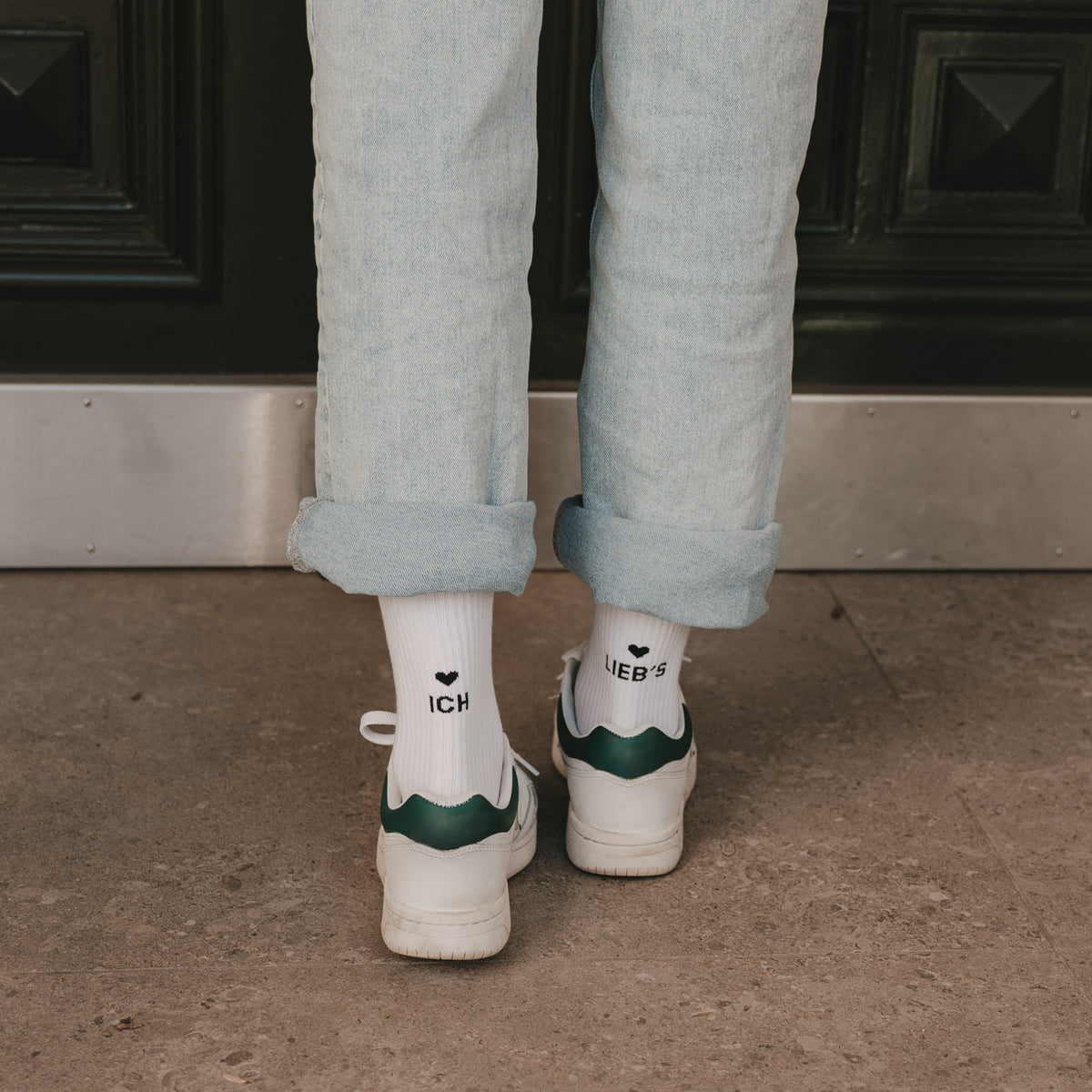 Socken "Ich Liebs" (Weiß)