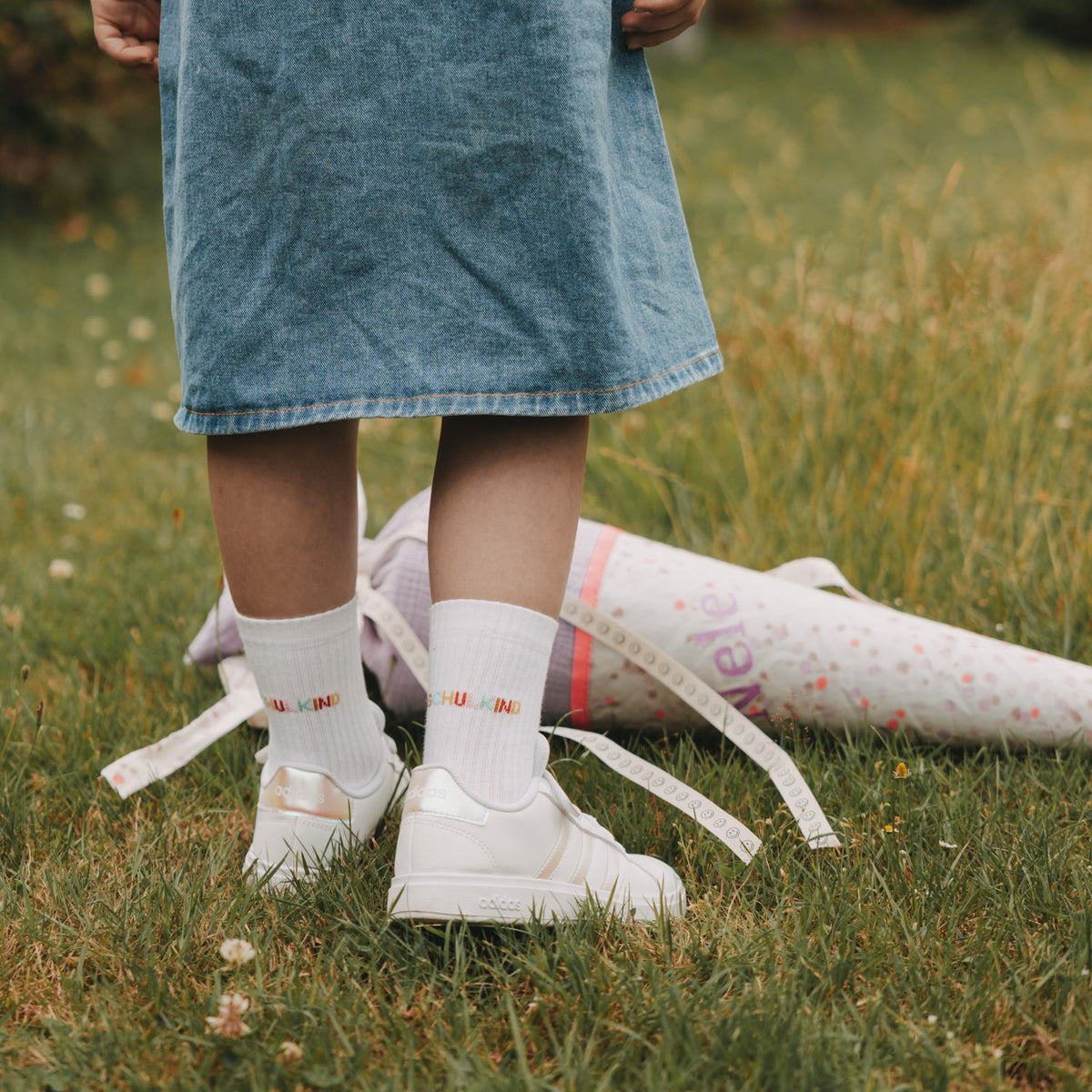 Kids Socken "Schulkind" (Weiß)