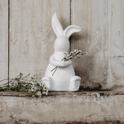 Osterdekoration Hase "Elias" - 6x6x19 cm (Weiß)