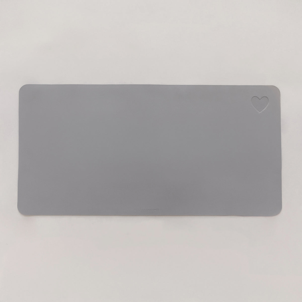 Schreibtischunterlage "Herz" - 80x40 cm (Grau)
